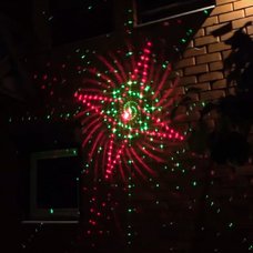 Уличная лазерная подсветка X-34P-4-D Зеленый + Красный (Анимация "Цветы")