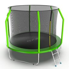 EVO JUMP Cosmo 10ft (Green) Батут с внутренней сеткой и лестницей, диаметр 10ft (зеленый)