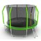 EVO JUMP Cosmo 12ft (Green) Батут с внутренней сеткой и лестницей, диаметр 12ft (зеленый)