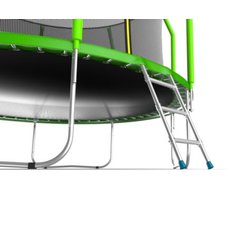 EVO JUMP Cosmo 12ft (Green) Батут с внутренней сеткой и лестницей, диаметр 12ft (зеленый)