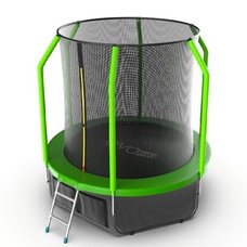 EVO JUMP Cosmo 8ft (Green) + Lower net. Батут с внутренней сеткой и лестницей, диаметр 8ft (зеленый) + нижняя сеть