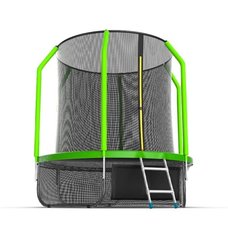 EVO JUMP Cosmo 8ft (Green) + Lower net. Батут с внутренней сеткой и лестницей, диаметр 8ft (зеленый) + нижняя сеть