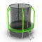 EVO JUMP Cosmo 8ft (Green) Батут с внутренней сеткой и лестницей, диаметр 8ft (зеленый)