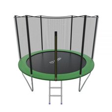 EVO JUMP External 10ft (Green) Батут СКЛАДНОЙ с внешней сеткой и лестницей, диаметр 10ft (зеленый)